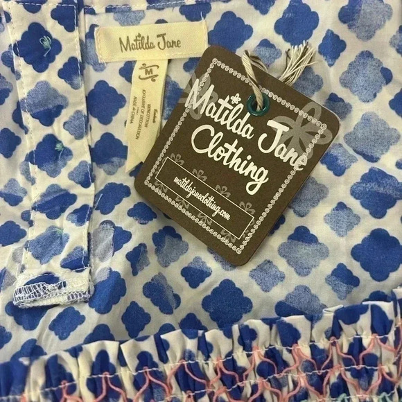 Matilda Jane Wondering Waters Tunic Boho Top with Tassels Size M NWT - Picture 3 of 6